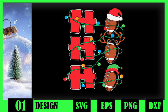 A Festive Football Graphic for Crafts & Holiday Content