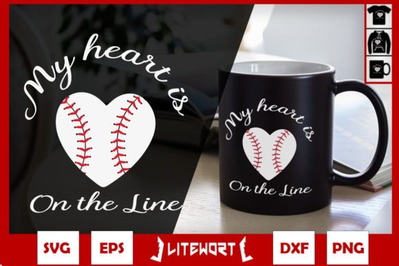 A Heart on the Field Baseball Design for Crafts & Graphics