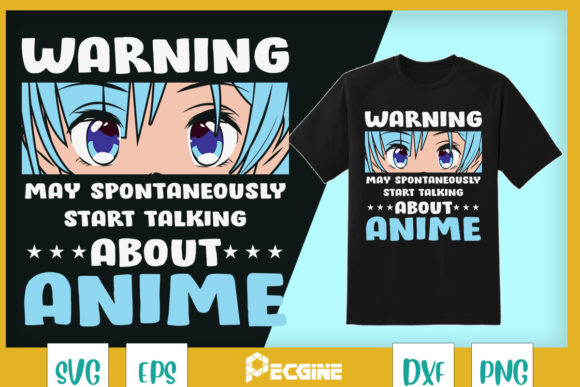A Hilarious Anime Graphic for Crafters & T-Shirt Designs