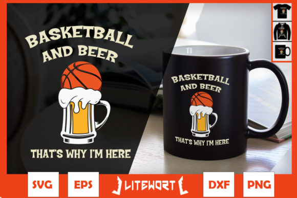 Basketball and Beer Graphics for Crafts and Small Brands
