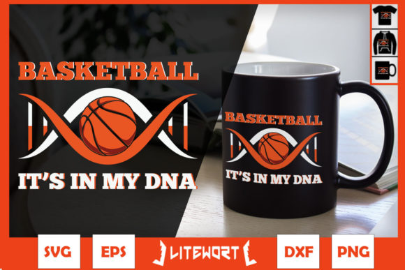 Basketball DNA Gene Graphics for Crafts & Local Brands