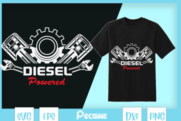 Diesel Powered Funny Auto Mechanic: A Graphic Design Asset Review