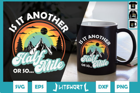 Funny Hiking Graphics for Crafts and Small Brands
