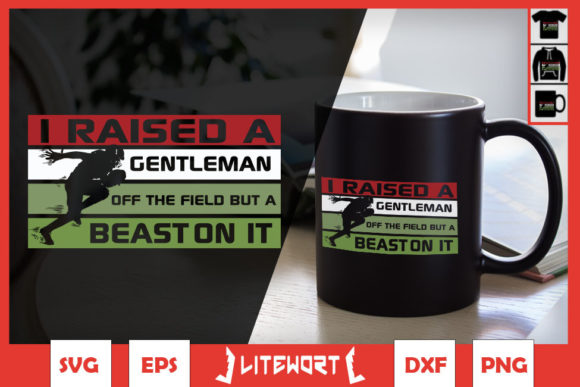 Gentleman Off Beast On Football Mom Graphics for Crafts