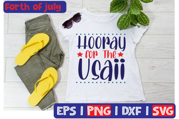Hooray for the Usaii Typography Embroidery Design
