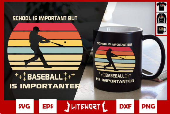School is Important Baseball Importanter: A Playful Graphic for Crafts & Content