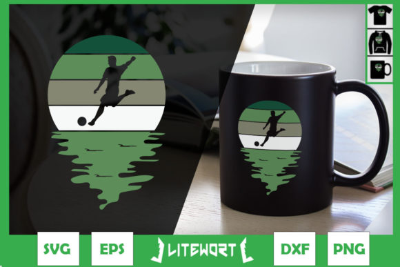 Soccer Retro Sunset: A Vintage Graphic for Crafts and Mood