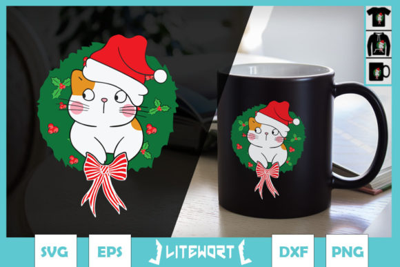 The Christmas Wreath Cat as a Brand Designer’s Festive Asset