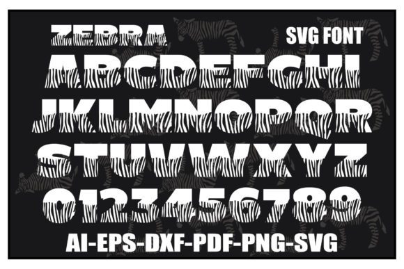 Zebra Font: A Striking Graphics Asset for Creative Crafts